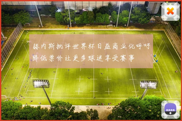 赫内斯批评世界杯日益商业化呼吁降低票价让更多球迷享受赛事